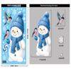 Santa Claus Stickers Blue Snowman Window Decorations Glass Static Stickers Christmas Decorations Snowflake Window Stickers