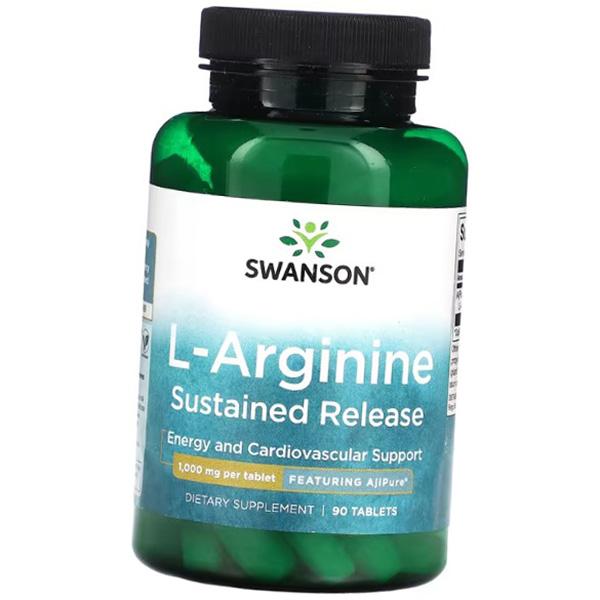 

Аргінін уповільненого вивільнення, L-Arginine Sustained Release 1000, Swanson 90таб (27280039) 90tab