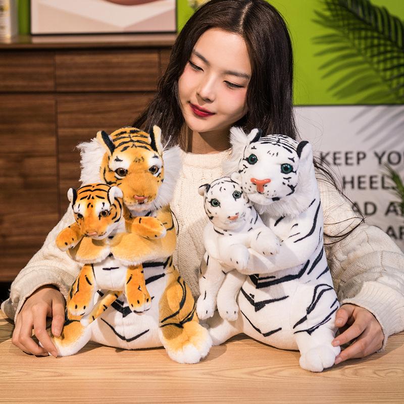 Cartoon Cute Simulation Parent-Child Tiger Doll Plush Doll Children'S Toy Birthday Gift Manufacturer
