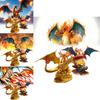 Premium 23cm Charizard Pvc Figure Unique Golden Color Design Eye-catching Home Decor
