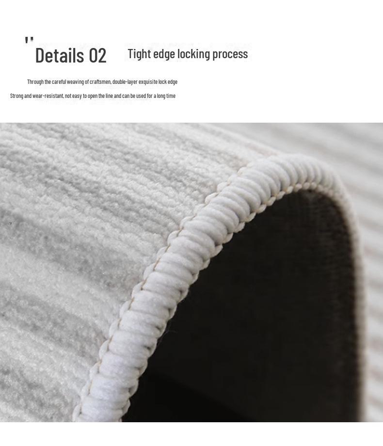 Luxury French-Style Cream Carpet: High-End, Stylish, & Scrubbable for Living Room or Bedroom