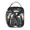Fantasy Mythischer Drache und Schloss Isolierte Lunchtasche für Damen Kinder Auslaufsichere Lebensmittelboxen Thermische Lunchbox Tragetasche