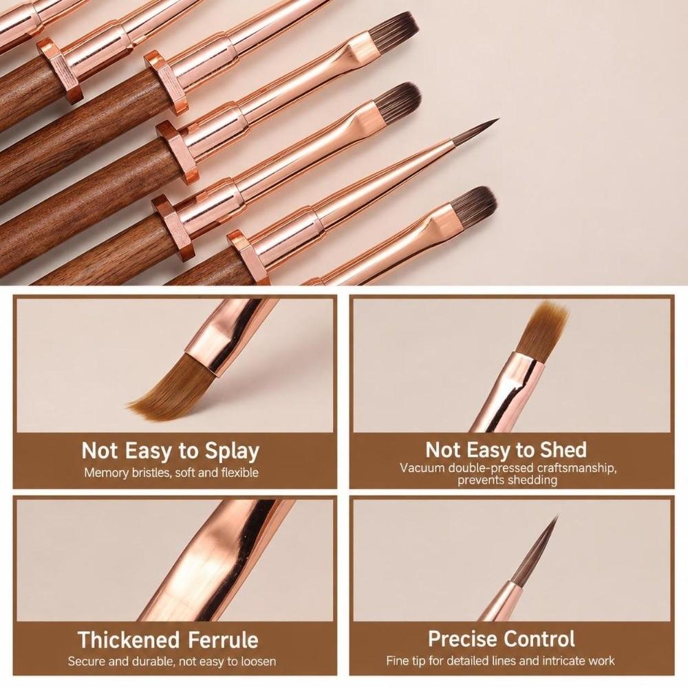 Sandalwood Handle Nail Design Pen Portable Pen Detail Brush New Manicure Pen Nail Salon