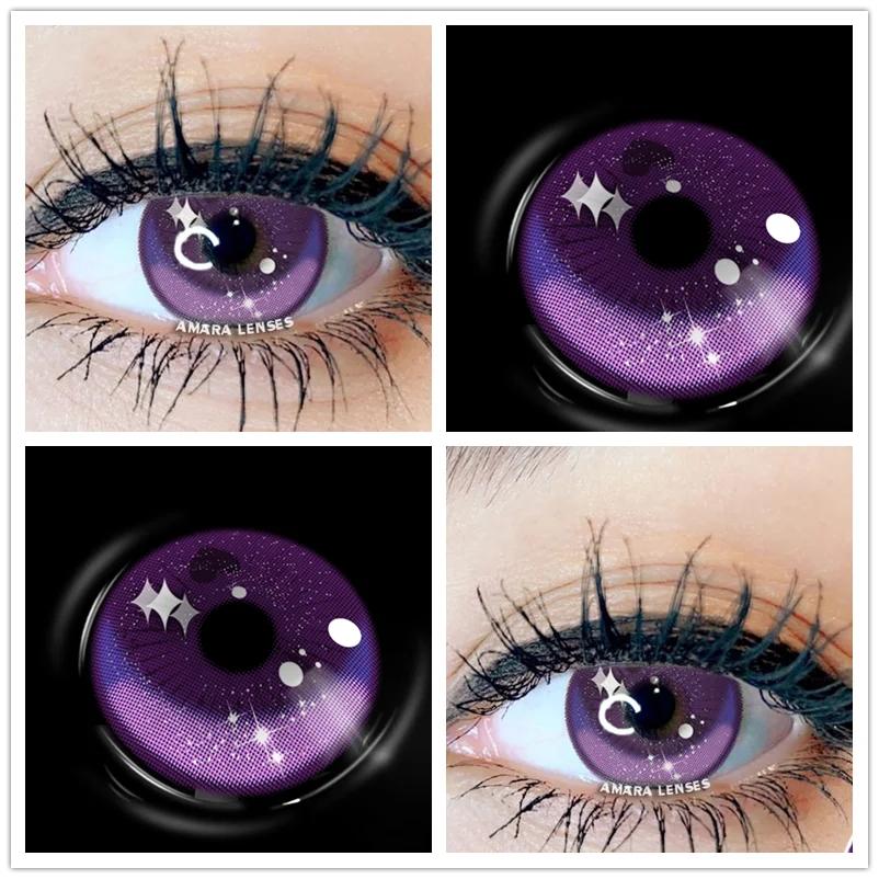 AMARA 2 Stück Cosplay Anime Augen Linsen für Augen AYY Serie Make-up Sharingan Beauty Kontaktlinsen Augenkosmetik Farblinse Augen