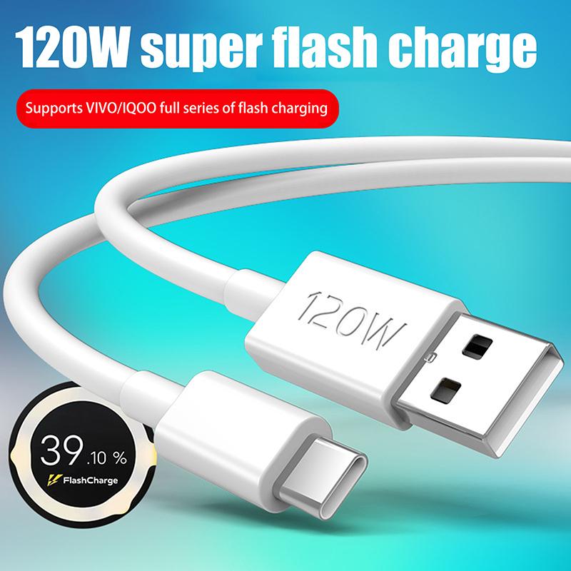 1 Piece Quick Charge Usb C Cables Phone Charger For Samsung 100/150/200Cm 120W Type C Cable Super Fast Charger Cord
