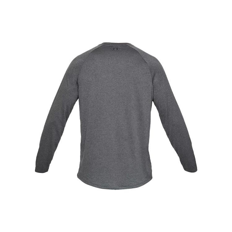Under Armour Tech T Shirts Men's Carbon Gray Crew Neck Moderate Straight Fit 1328496-090