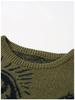 Men's Trendy Dark Style Eye Pattern Knit Sweater - European/American Streetwear, Autumn/Winter Collection