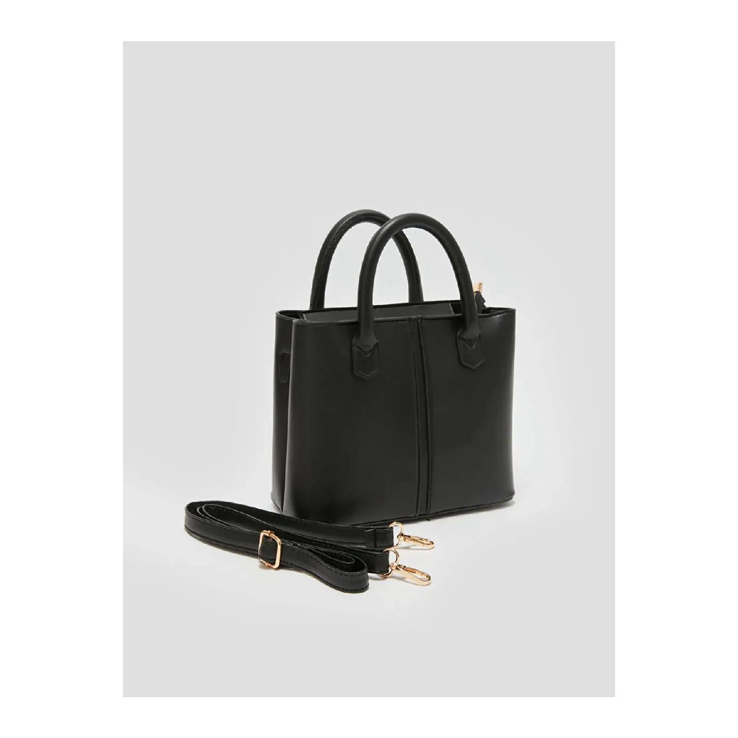 

Женская черная сумка через плечо с 3 отделениями Küçük Boy чёрный