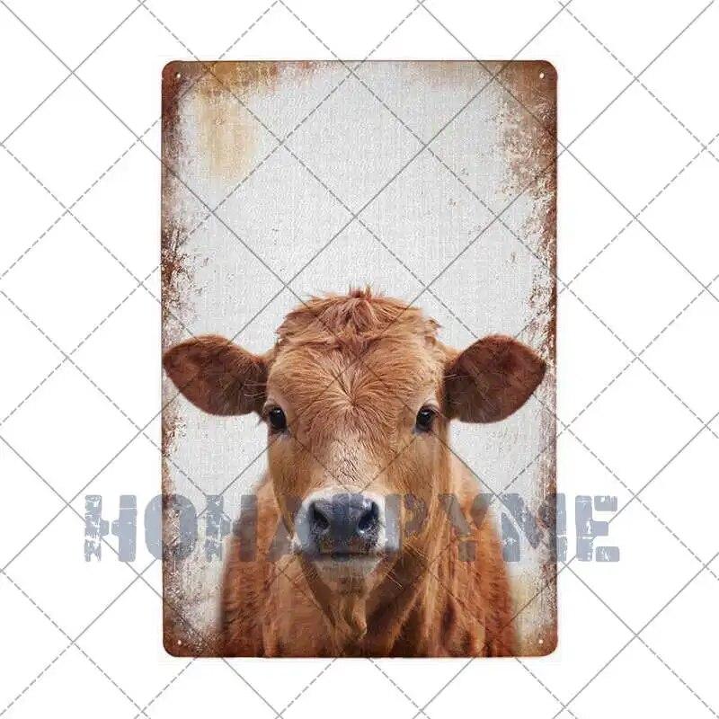 Bauernhof-Deko, Löwe, Pferd, Tiger, Schaf, Tier, Haustier, Freilandhaltung, Schild, Poster, Metall, Wandkunst, Platten, Eisenmalerei, Wohnkultur, 20 x 30 cm