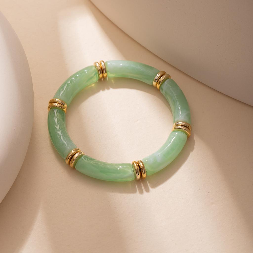 Color Matching Acrylic Design Sense Personality Generous Bracelet Bracelet Fashion Simple Gold Powder Bracelet
