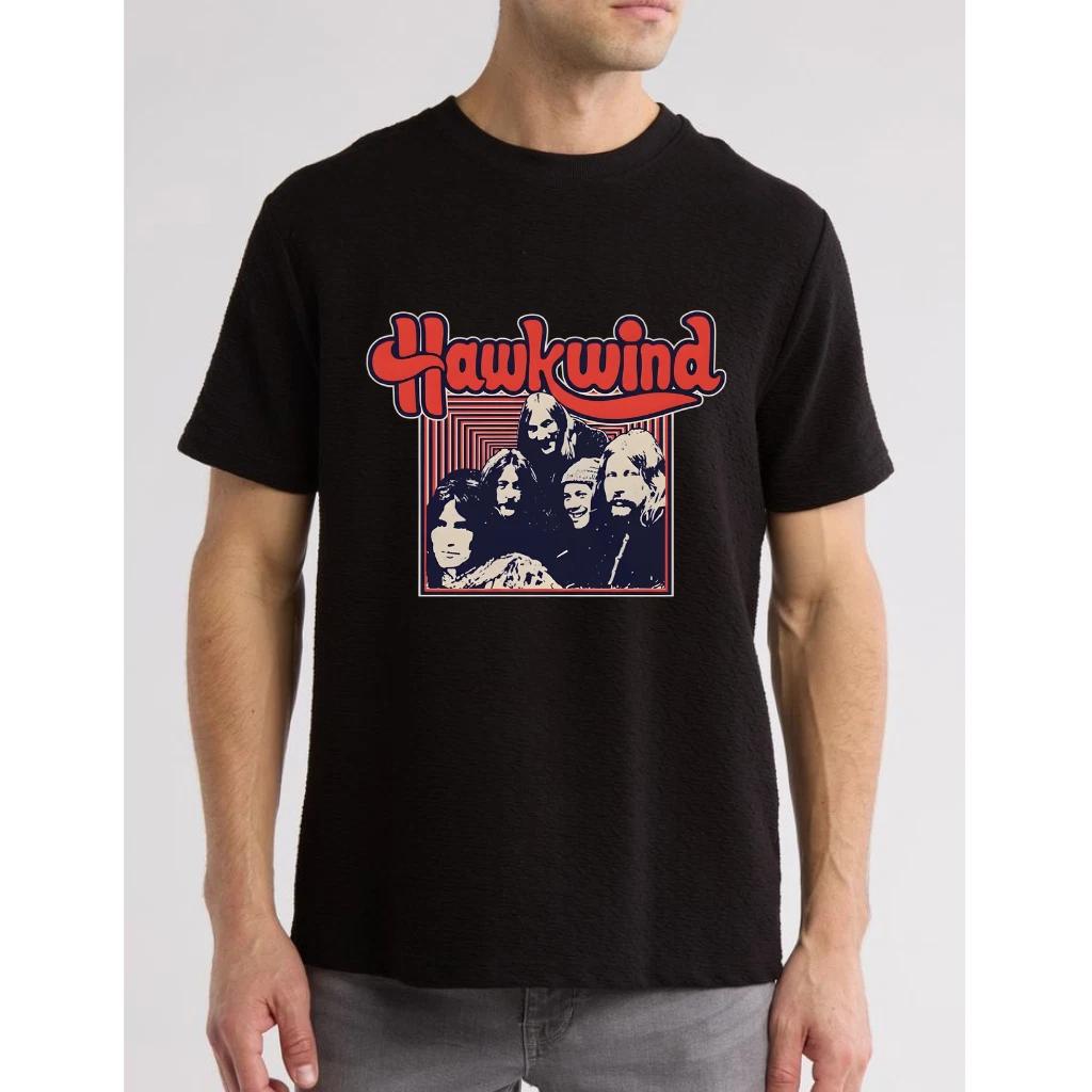 HAWKWIND Band Member Black T-Shirt (All Sizes NG2697) 2XL