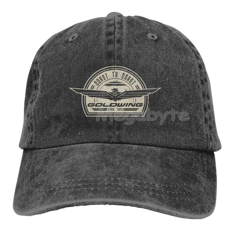 One Nation Design Goldwing Retro Sports Cool dospělá džínová čepice s venkovní neformální sportovní čepicí černá