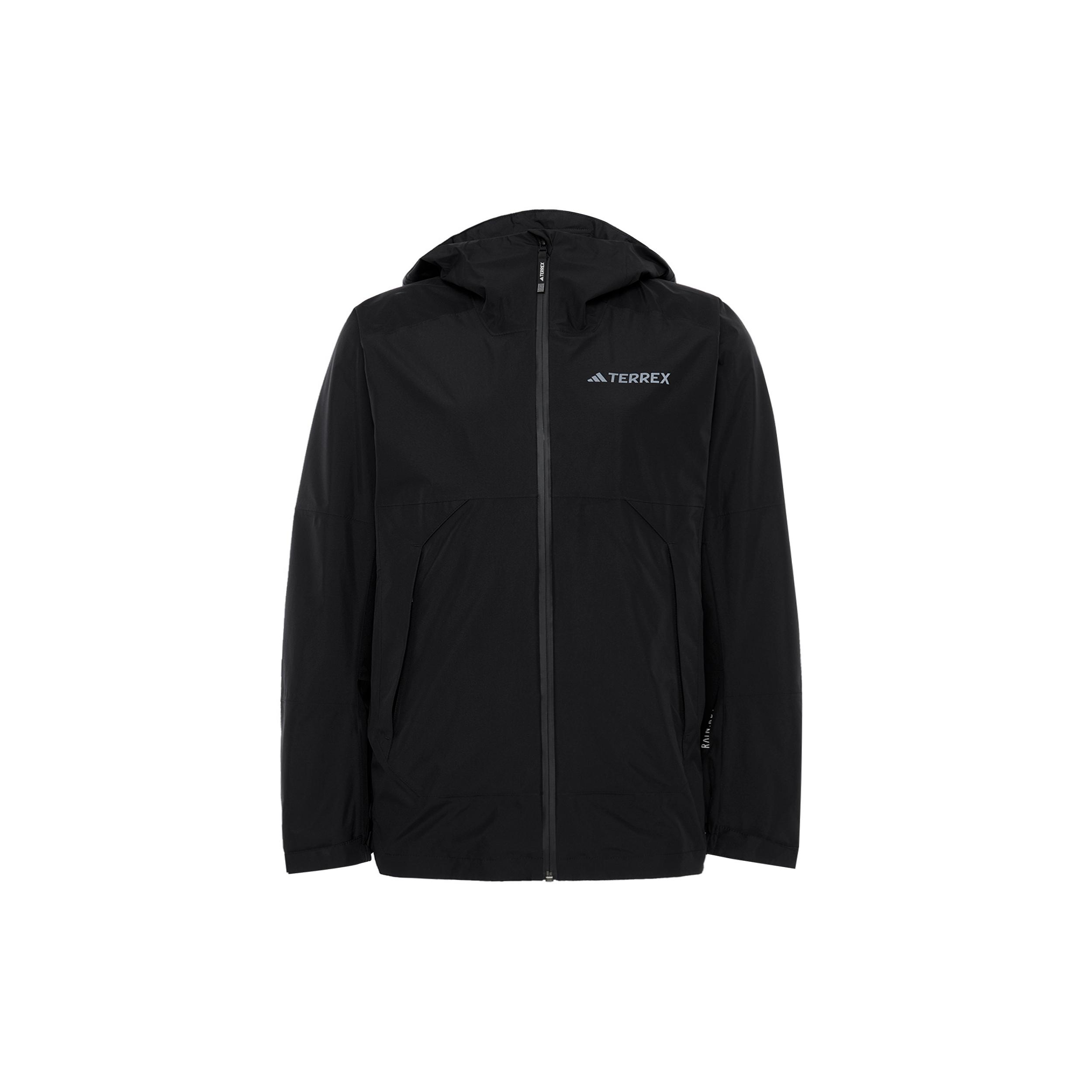 Adidas Outdoor Походная Водонепроницаемая и Ветрозащитная Ветровка Мужская Черная IP0738 S