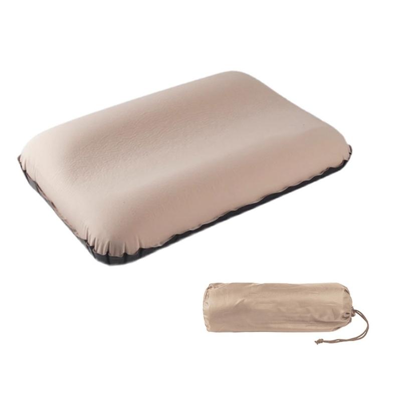 Auto Inflating Travel Pillows 3D High Resiliences Sponges Ergonomic For Camping Hiking Office