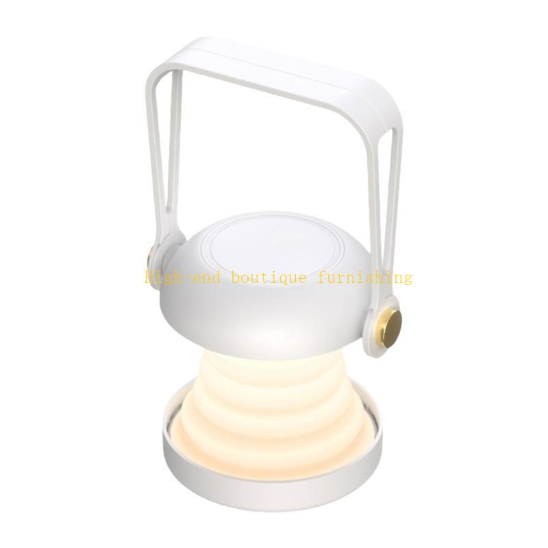 Multifunctional Desktop Night Light Makeup Mirror Rechargeable Portable Lamp белый