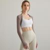 Wieman yoga vest long-sleeved tight blouse running sports fitness yoga suit women's sun protection small shawl