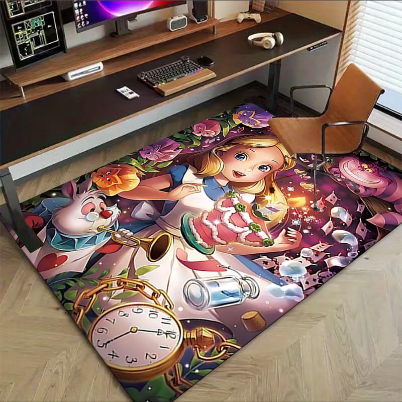 1PC Alice in Wonderland Carpet Ultra Soft, Thick & Absorbent, Non Slip Machine Washable Mat for Entryway