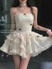 "2025 Summer Women's French Pure Cake Dress: High-End Tube Top Tutu Skirt"