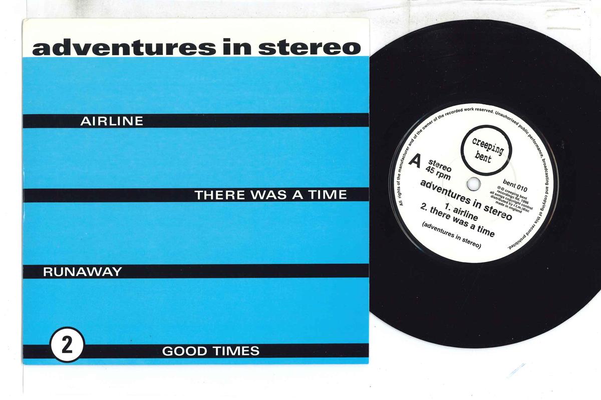

7inch Record ADVENTURES IN STEREO - Airline BENT010 CREEPING BENT 1996 UK Rock Used