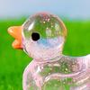 150Pcs Mini Glitter Duck Figurine Colorful Duck Resin Statue Miniature Animal Ornament Micro Landscape Dollhouse Fairy Garden Decoration Party Favors
