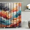 Modern Art Print Shower Curtain Vibrant Colors Fluid Design for Bathroom Decorations.