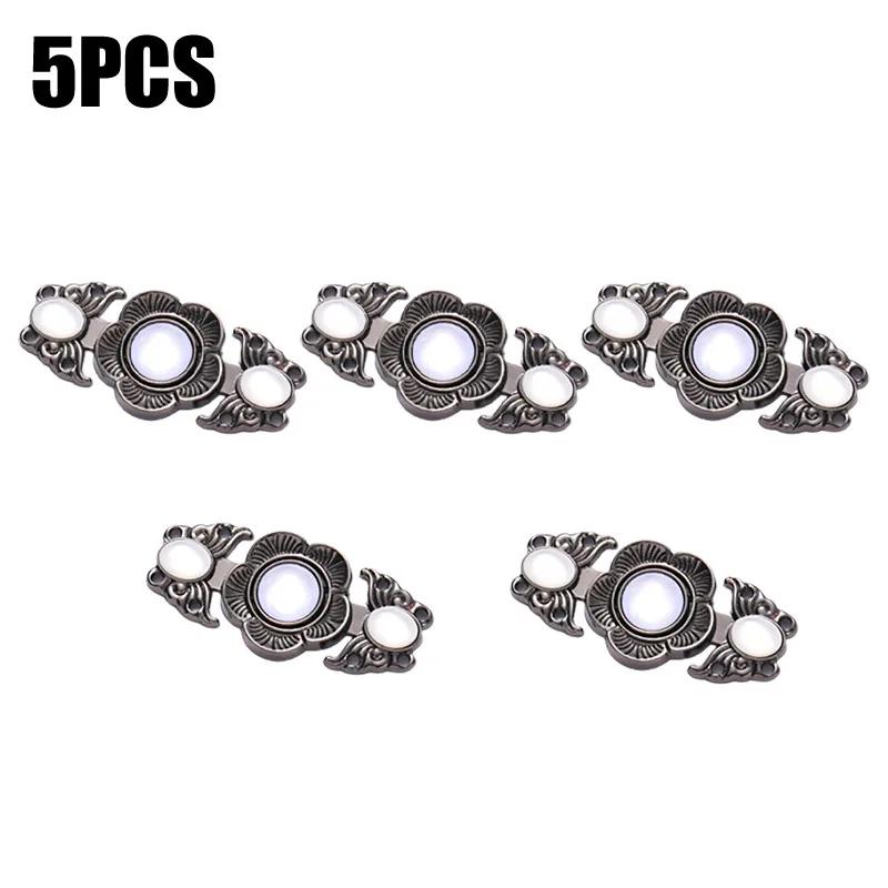 Reusable Metal Buttons Pearl Snap Fastener Pants Pin Retractable Button Sewing-on Buckles for Jeans Perfect Fit Reduce Waist