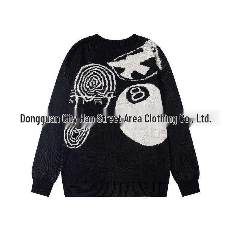European-American Autumn 2026 Retro Waffle Knit Logo T-Shirt