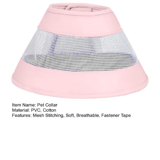 Yousheng Kočičí rekonvalescenční límec Síťované prošívání Měkký prodyšný Proti poškrábání Bavlněný Kočičí krční kuželový límec Potřeby pro domácí mazlíčky