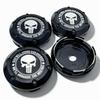 4pcs Skull Logo Badge Emblem Car Wheel Center Caps 66MM Clips 62MM Rim Hubcaps Dust Cover Wheels Cap Hub Replace Car Accessories