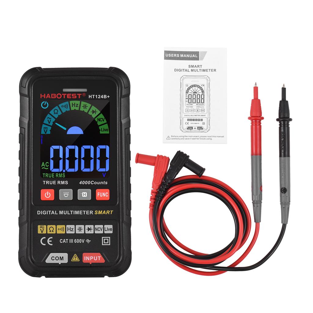 HABOTEST HT124B+ Multimeter 4000 zählt True RMS Smart Digital Multimeter 600 V AC/DC Spannung