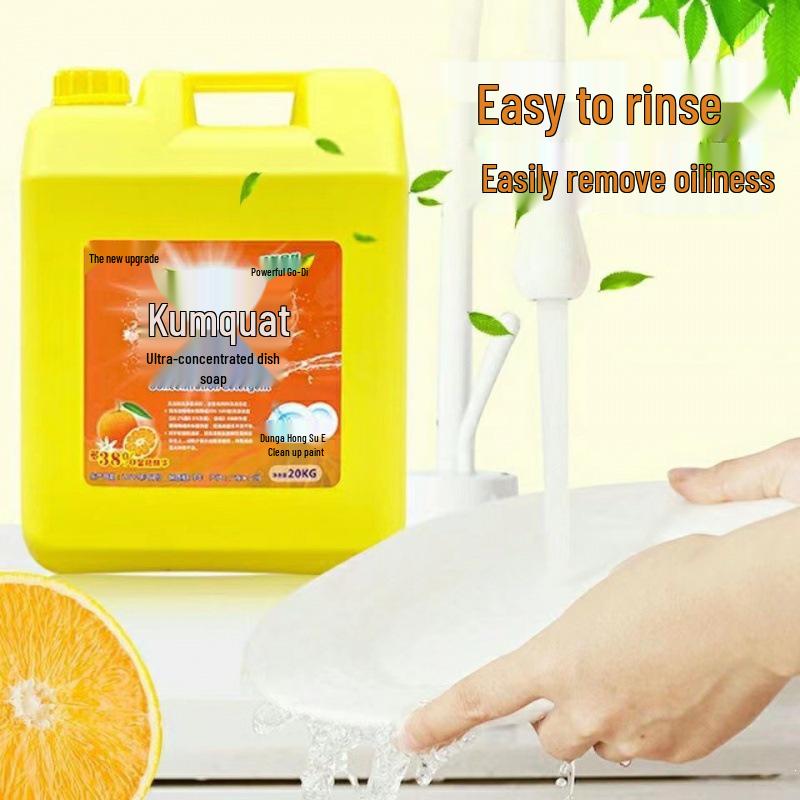Jin Lemon Degreaser Dish Soap - Large Bucket & Bottle for Commercial and Household Use