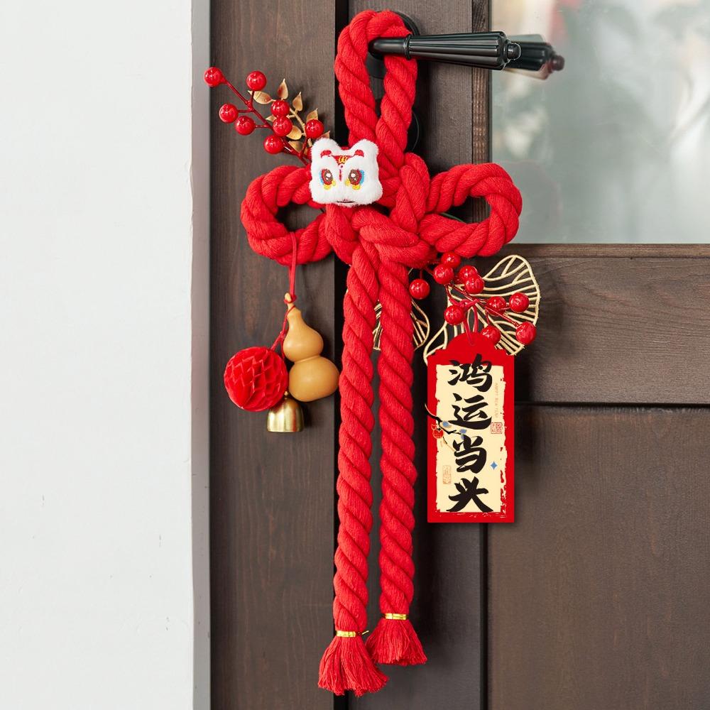 Traditional Handcrafted New Year Decoration DIY Lucky Charm Swastika Knot Pendant Hanging Design Chinese Knot Ornaments