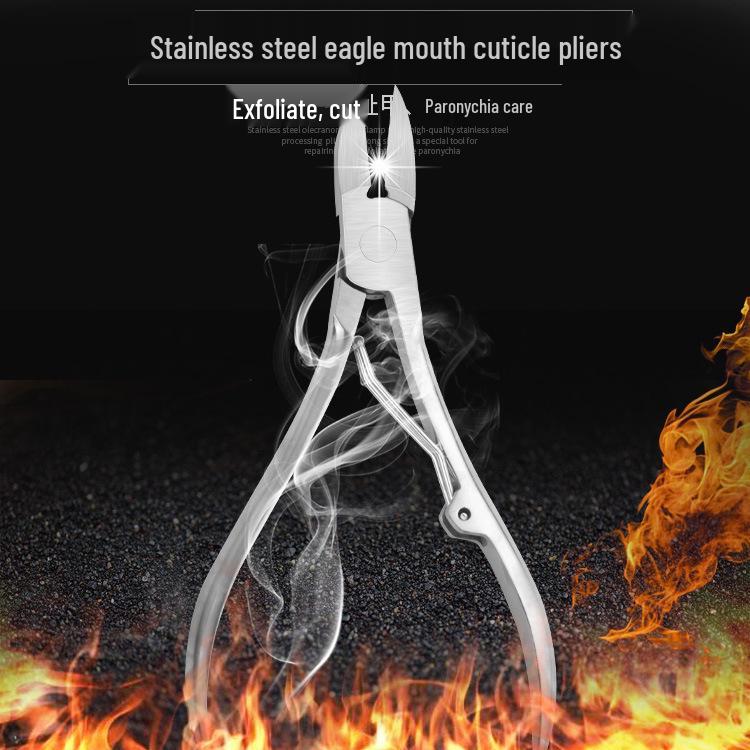 Stainless Steel Ingrown Toenail Clipper and Cuticle Nipper - Eagle Beak Design (Model 8717)