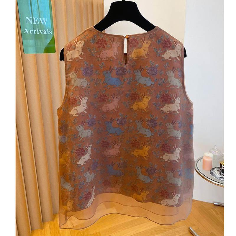 Vest for Women Sleeveless Tops Printed Loose Vest Oversize Casual Sleeveless Pullover Camisole Vest