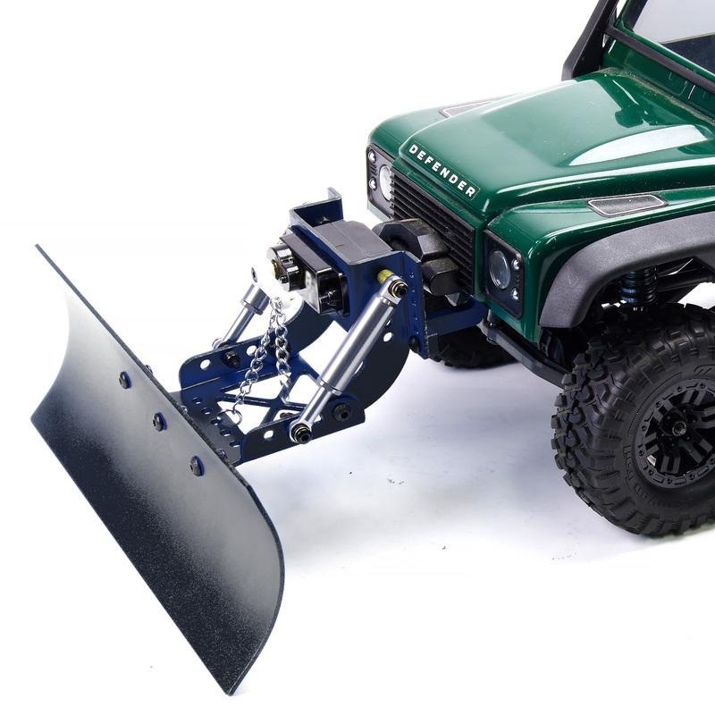 1/18 RC Aluminumx Adjustable Snow Shovel/Snow Plow kit with 12G 180° Servo Motor for RC 1/18 TRX4m Crawler Car Upgrade