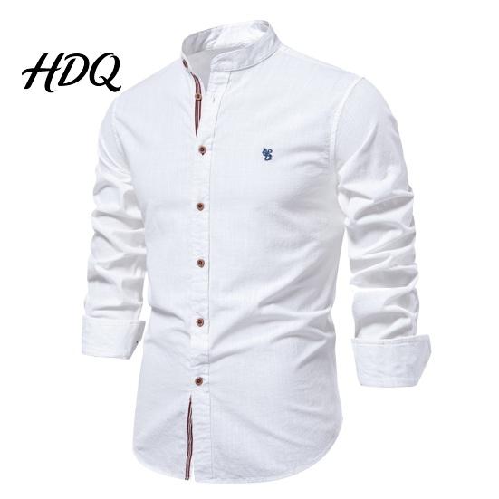 Chemise de Célébration Traditionnelle Formelle Homme Chemise Oktoberfest Coupe Ajustée Col Mao Costume Facile d'Entretien Repassage Facile Haut Manches Longues pour Festival de Biergarten