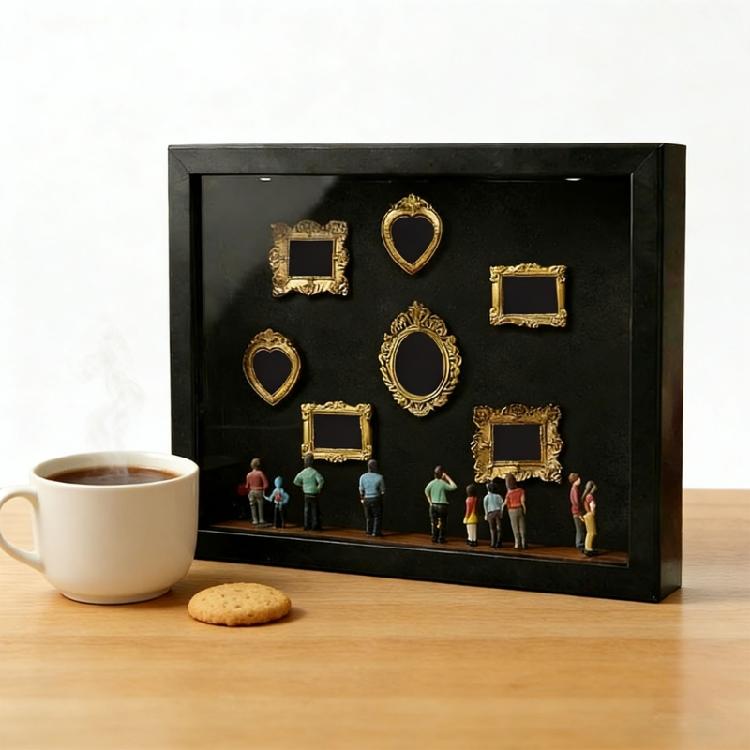 Unique Family Memory Photo Box Set Miniature Museums Photo Frame with Decorative Type