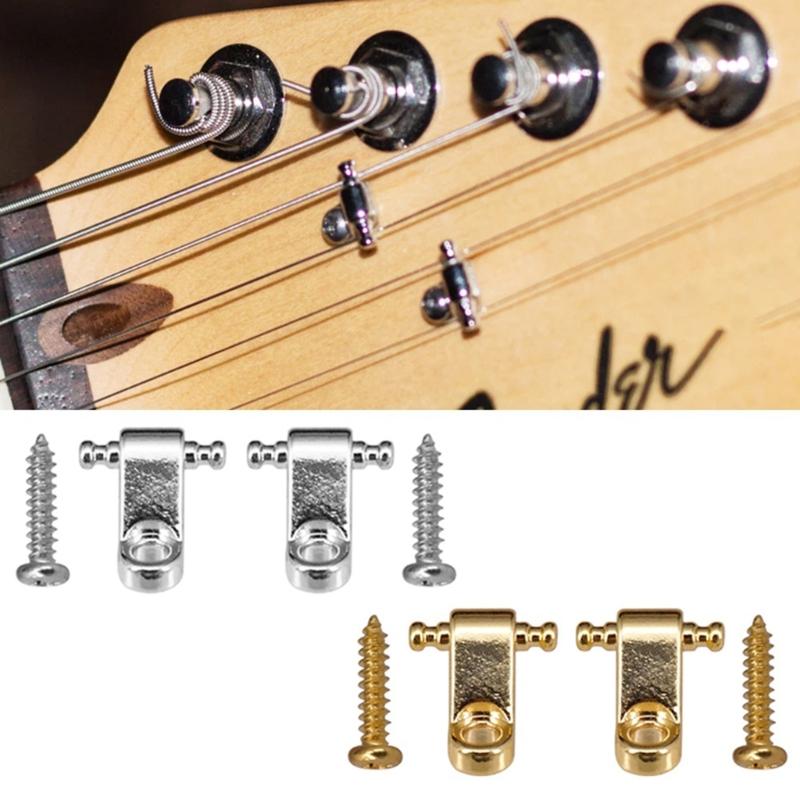 2pcs Electric Guitar String Retainers Tree Standard Roller String Guides for Electric Guitar Replacement Parts Durable