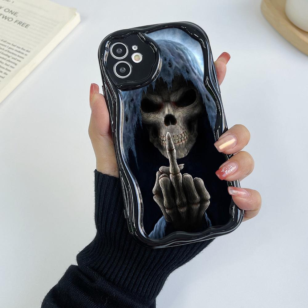 LZ13 Death Prayer Grim Reaper Skull Clear Soft Wave Phone Cases for iPhone 15 13 Pro Max 12 mini 14 8 Plus XS Max XR 6 Protection Back Cover