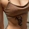 3pcs Temporary Tattoo Black And Grey Realism Demon Bat Skull Skull With Cat Skull With Eagle And Snake For Arms Thighs