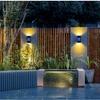 Solar Powered Wall Lights Outdoor Waterproof Up Down LED Lighting for Garden Yard Patio Pathway Street Home Decor