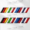 2Pcs German French Italian National Flag Tricolor Flag Emblem Car Styling 3D Metal Badge Body Side Trunk Self Adhesive Stickers