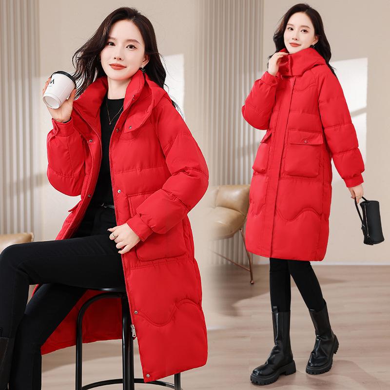 Damen Übergröße Oberbekleidung Winter Lange Parkas Kapuze Lässig Locker Dick Warm Damenjacken Übergröße Damenbekleidung