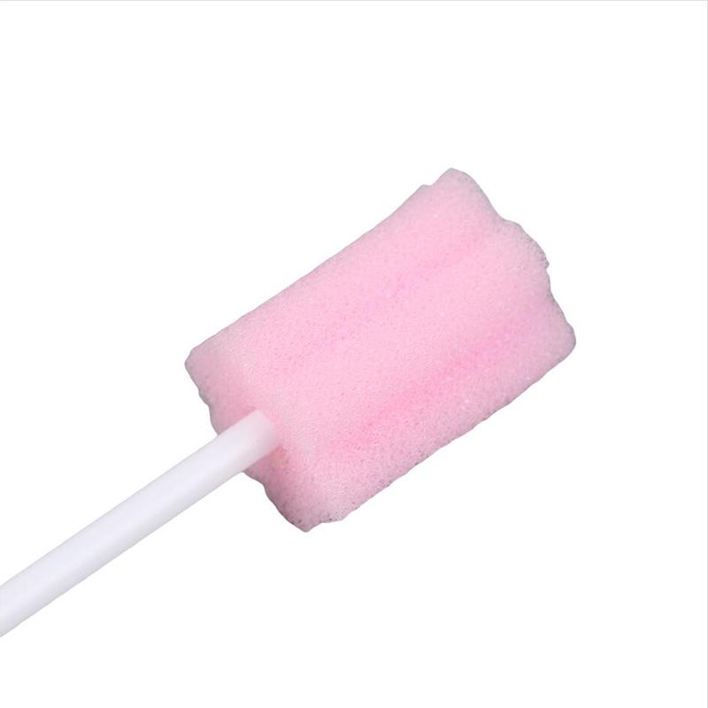 100 ks tamponů na čištění zubů s houbičkou na čištění hlavy, jednorázové tampony na péči o ústní dutinu