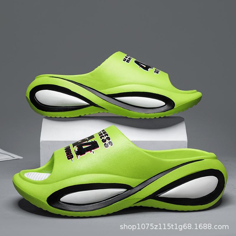 Summer New Non-slip and Deodorant Home Can Wear Wear Wear-resistant Beach One-word Drag Casual Outdoor Sports Slippers