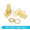 SMA‑KWE Right Angle SMA Female Plug Adapter Solder Edge PCB Mount RF Coaxial Connector