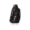 Emporio Armani EA7 Solid Color Glossy Casual Hooded Cotton Jacket Women jackets Black 6KTK07-TN5LZ-1200