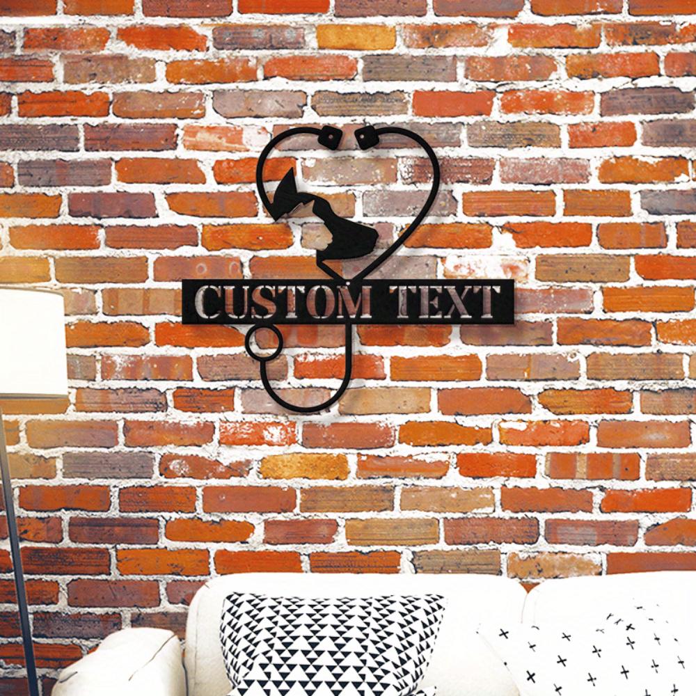 Placă Metalică Veterinar Artă de Perete Personalizată Decor Acasă Joom