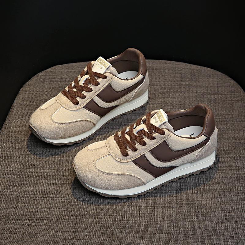 

2025 autumn new retro moral training shoes low-top flat-soled single shoes commuting Forrest Gump shoes casual versatile board shoes single shoes 40 хаки