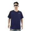 Asics Solid Color Outdoor Casual Sports Crew Neck Short Sleeve T-Shirt Men Tops Navy-Blue 2011C701-400